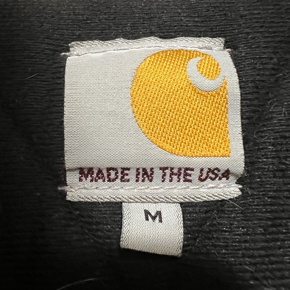 Vintage 90s Carhartt Jacket Sun Faded‎ Made in USA Duck Canvas Tan Mens Medium - Picture 4 of 6